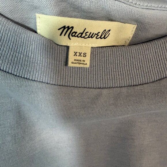 Madewell 100% Cotton T Shirt XXS Blue Short Sleeve Casual Tee - Picture 4 of 6